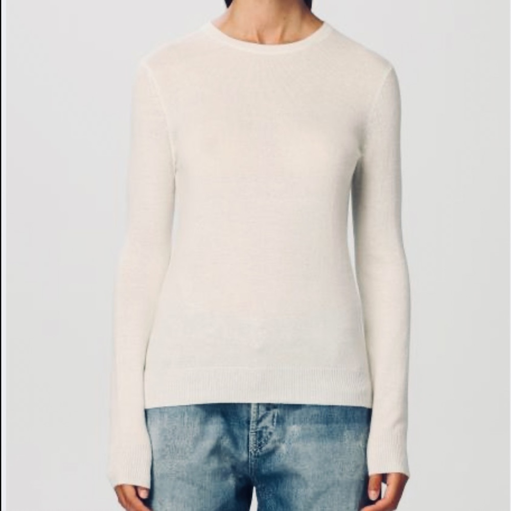 MinkPink Lightweight Knit Sweater Long Sleeve Size XS Cream Like New